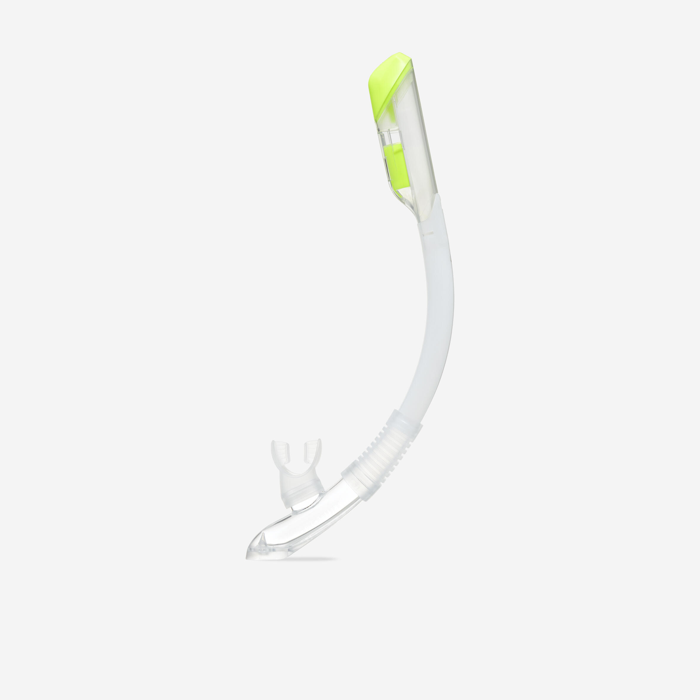 Schnorchel Kinder mit Drytop-Ventil transparent/gelb 4/8