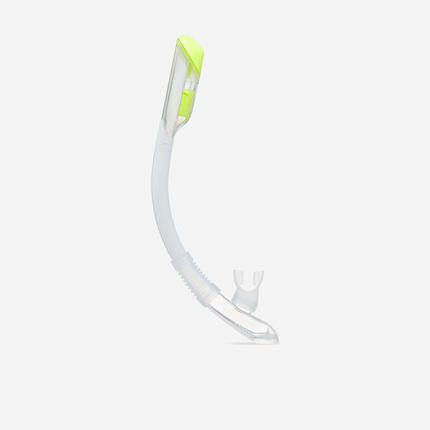 Schnorchel Kinder mit Drytop-Ventil transparent/gelb