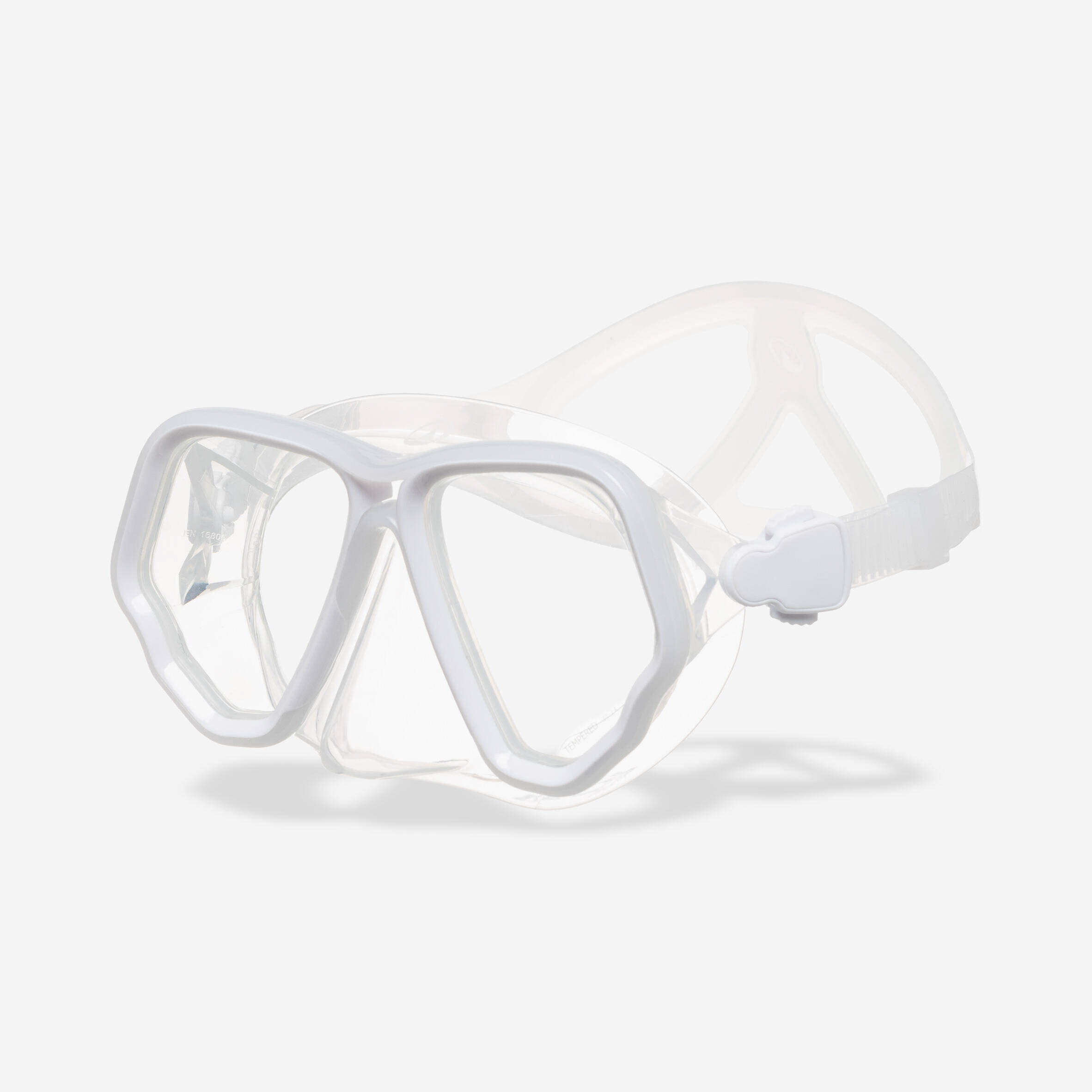 Anti-fog diving mask, MASK 500 DUAL ANTI-FOG White -  1