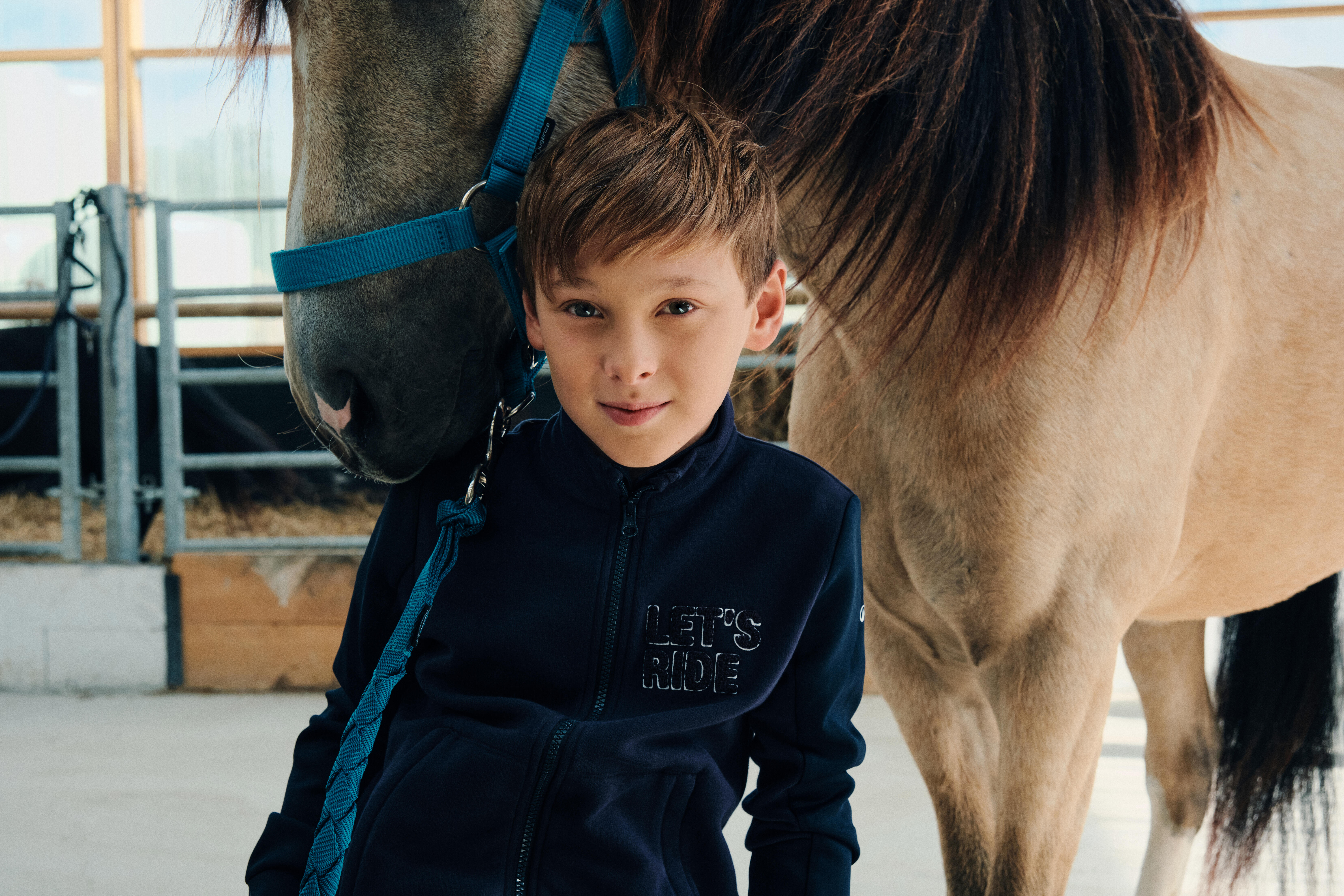 Chandail zippé d'équitation enfant - 500 - FOUGANZA