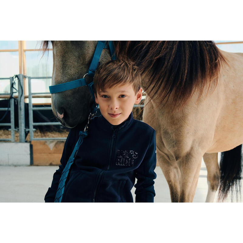 Çocuk Binici Sweatshirtü - Lacivert - 500