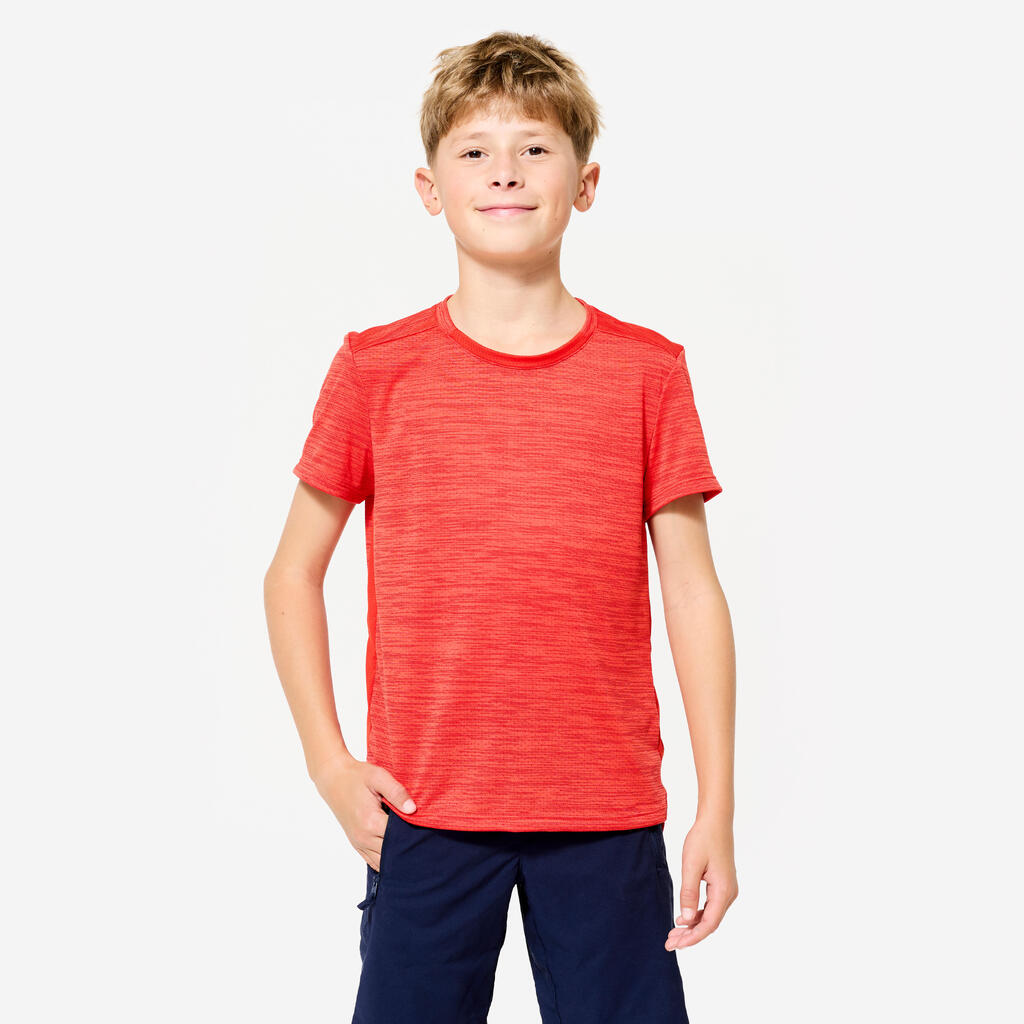 T-shirt enfant synthétique respirant - 500 rouge