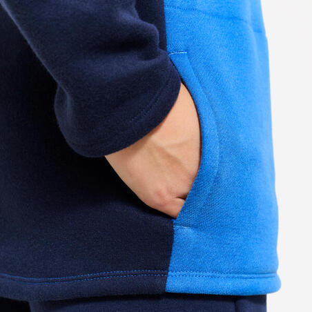 Костюм тренировочный базовый теплый для детей синий Warmy zip