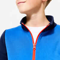 Kids' Warm Zip-Up Tracksuit Warmy - Blue