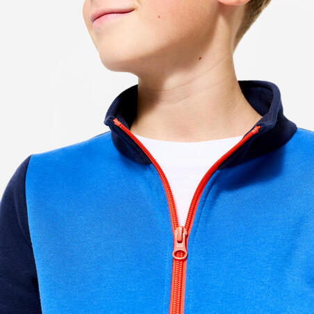 Костюм тренировочный базовый теплый для детей синий Warmy zip