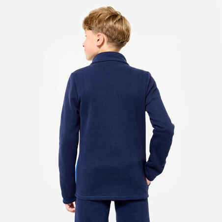 Kids' Warm Zip-Up Tracksuit Warmy - Blue