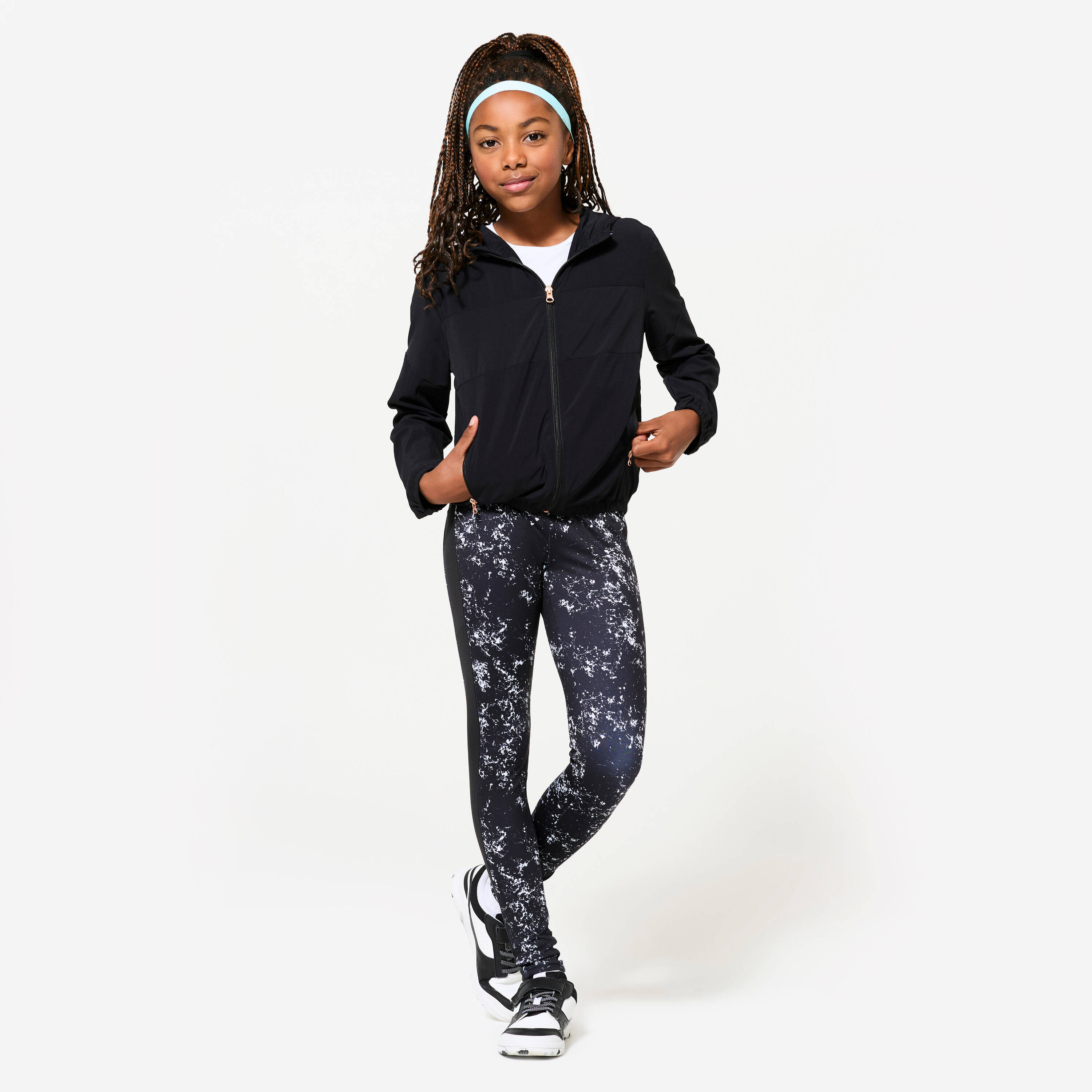 Girl's Multisport Lightweight Breathable Jacket 500 - Smoked Black -  3