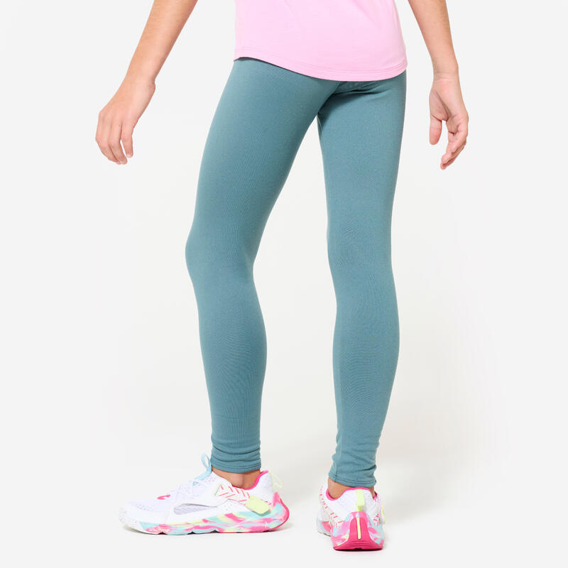 Legging multisport chaud et respirant fille, Vert