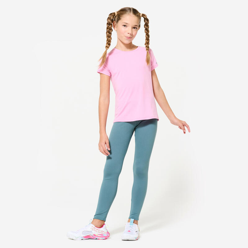 Legging multisport chaud et respirant fille, Vert