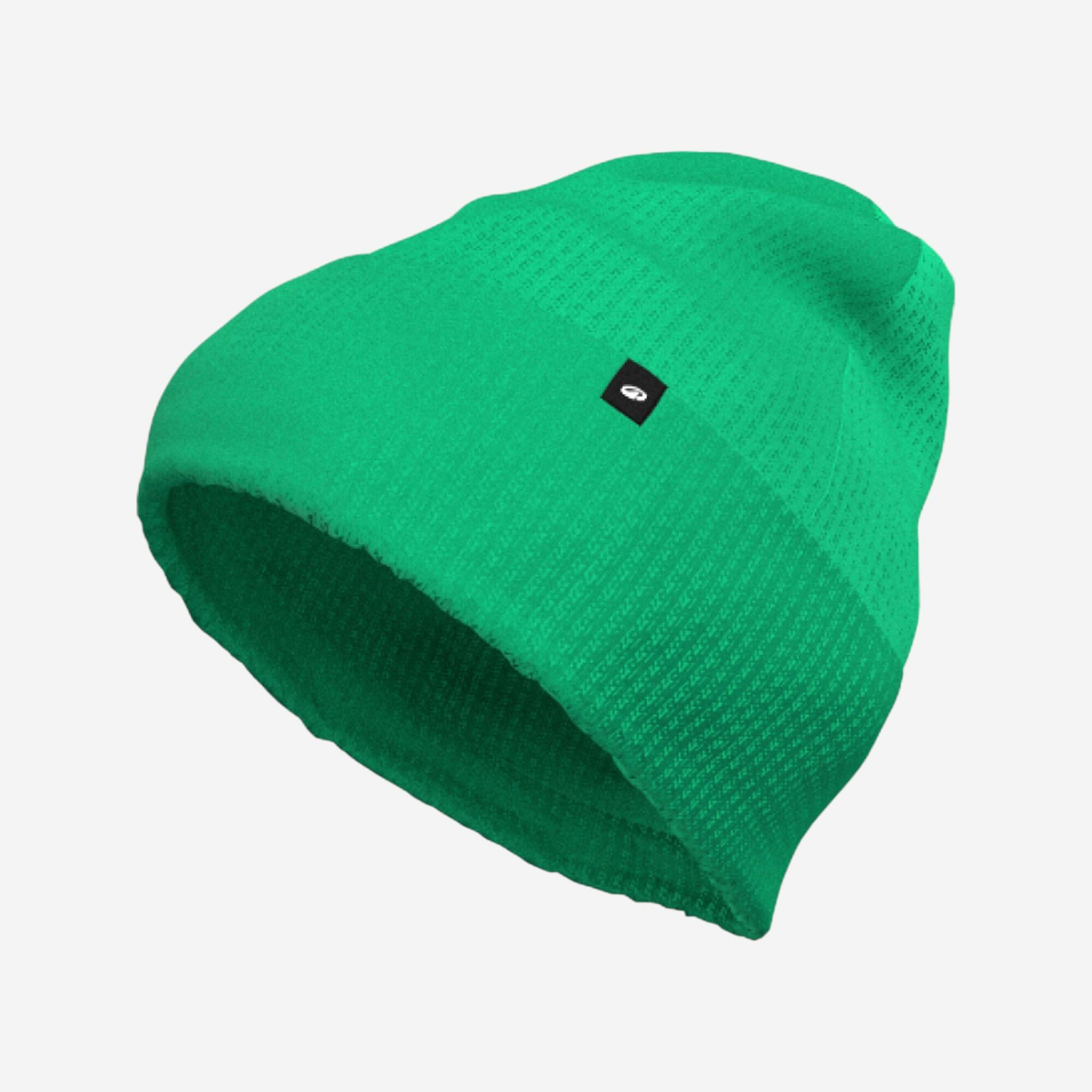 Kids' Skiing Beanie Hat FISHERMAN 500 - Green
