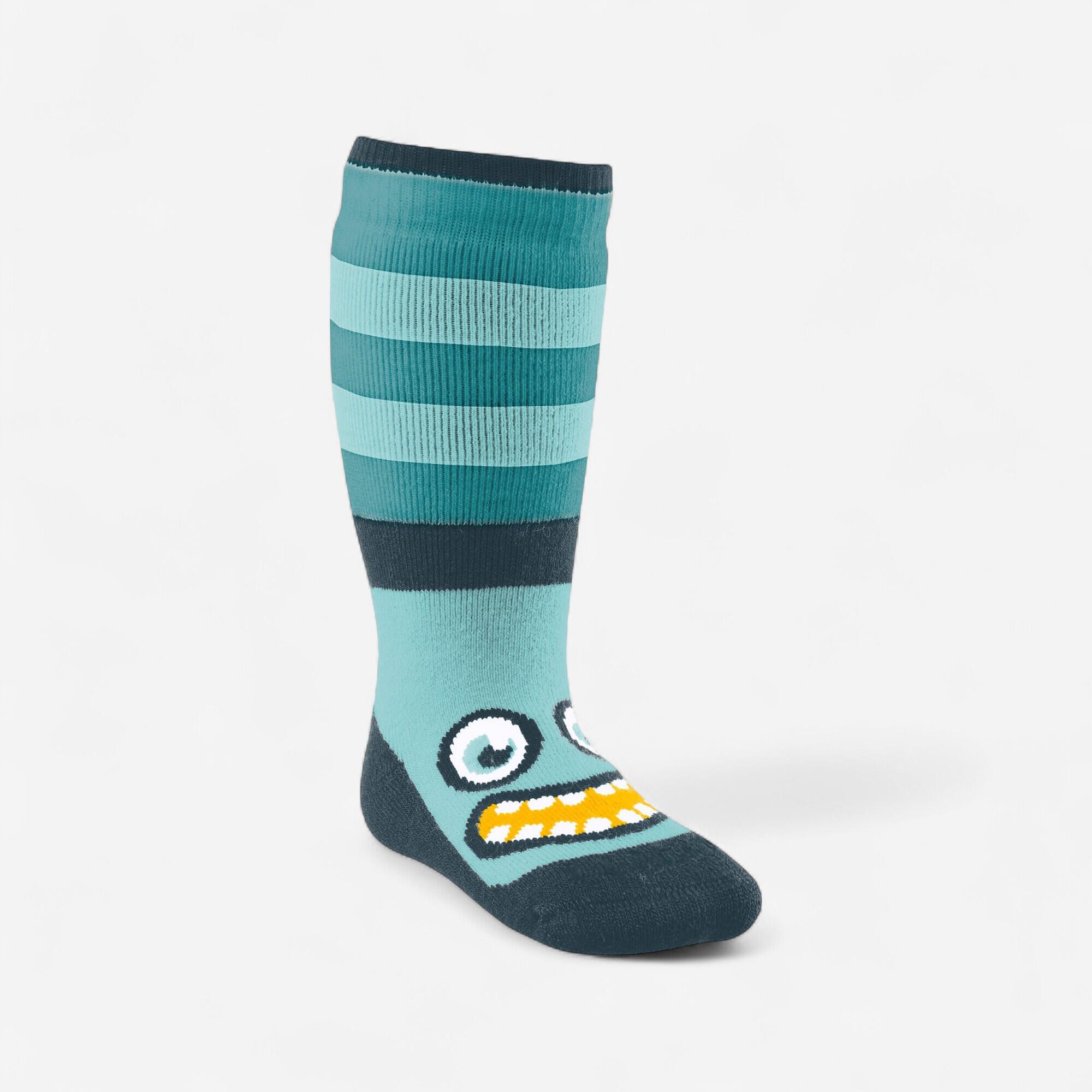 Șosete călduroase și confortabile schi Socks 500 Albastru Copii