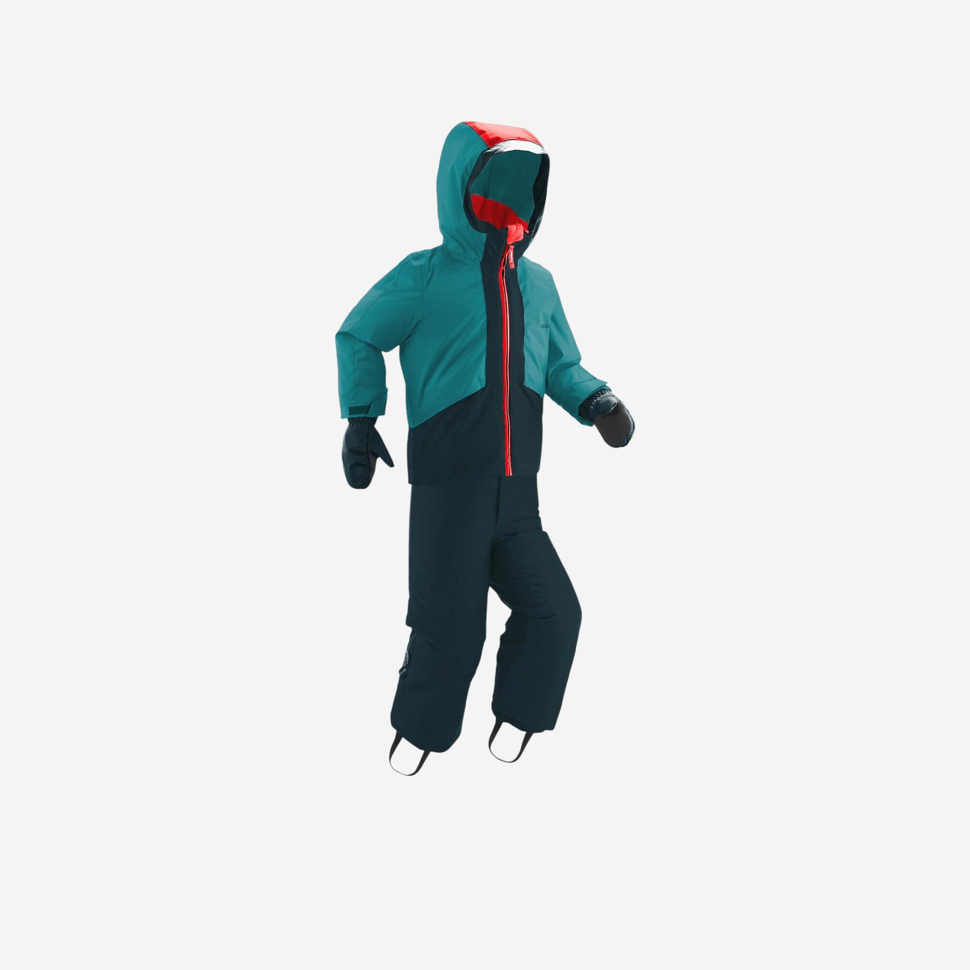 Ensemble 3 en 1 manteau/pantalon/mitaines enfant, 500 Âge 3-5 ans - WEDZE