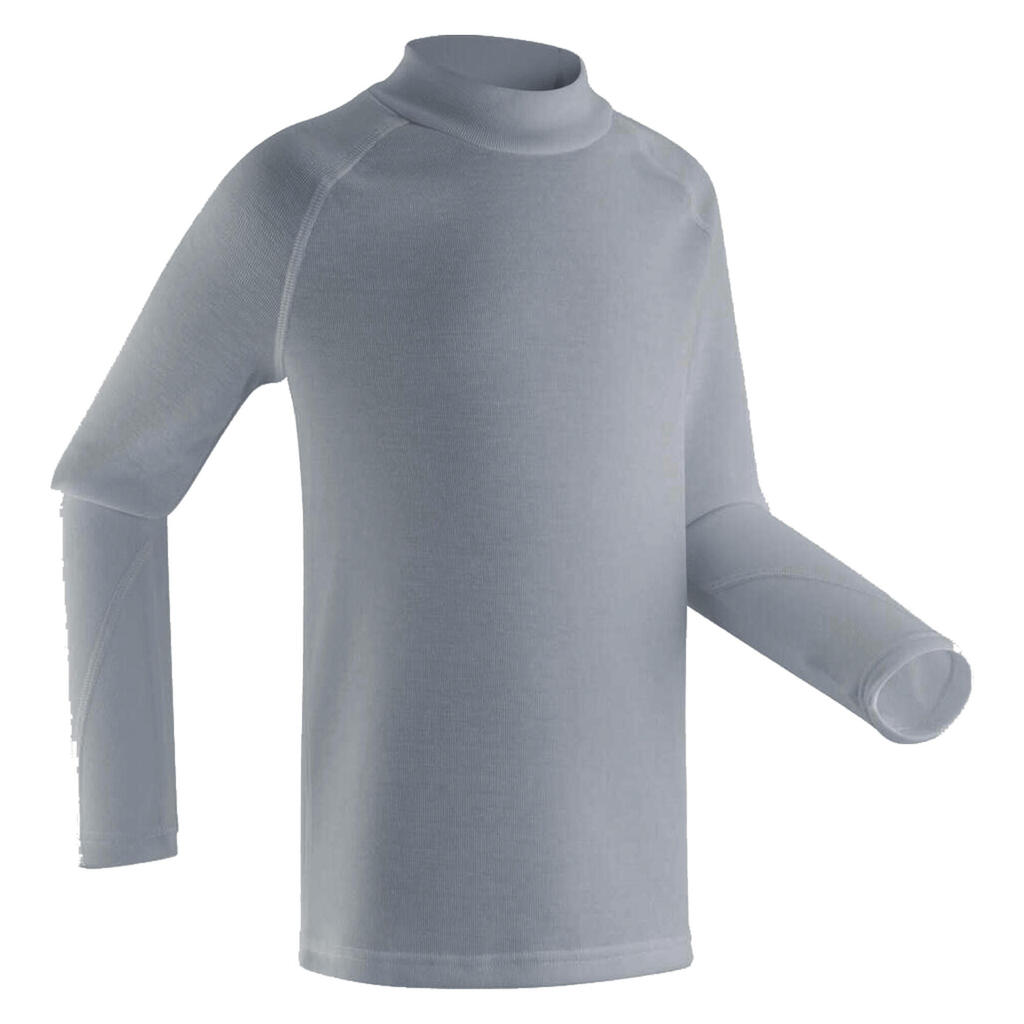 Skiunterwäsche Funktionsshirt Kinder - BL 100 hellgrau 