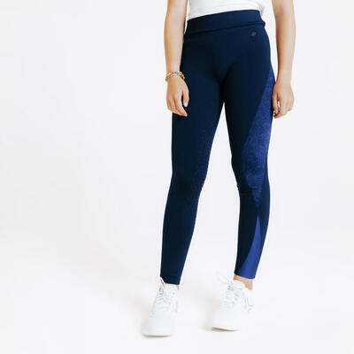 Leggings equitazione bambini 500 full seat verdi