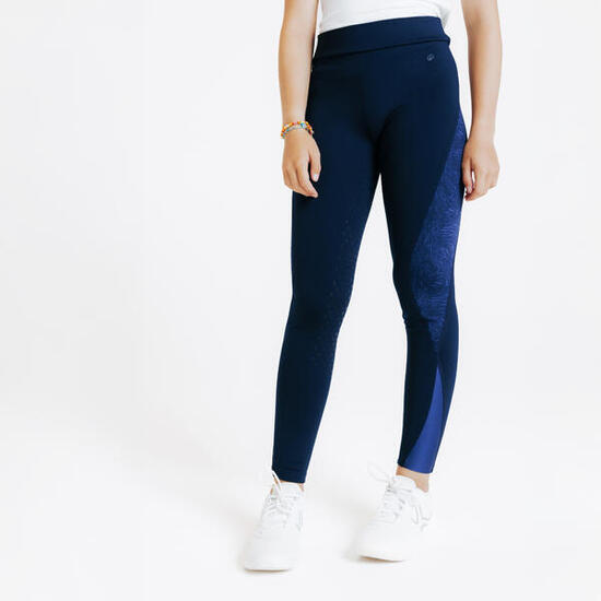 Legging équitation fullgrip Enfant - 500 marine print