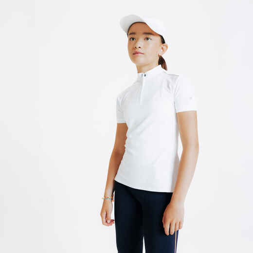 
      Turnier-Poloshirt kurzarm 500 Kinder weiss
  