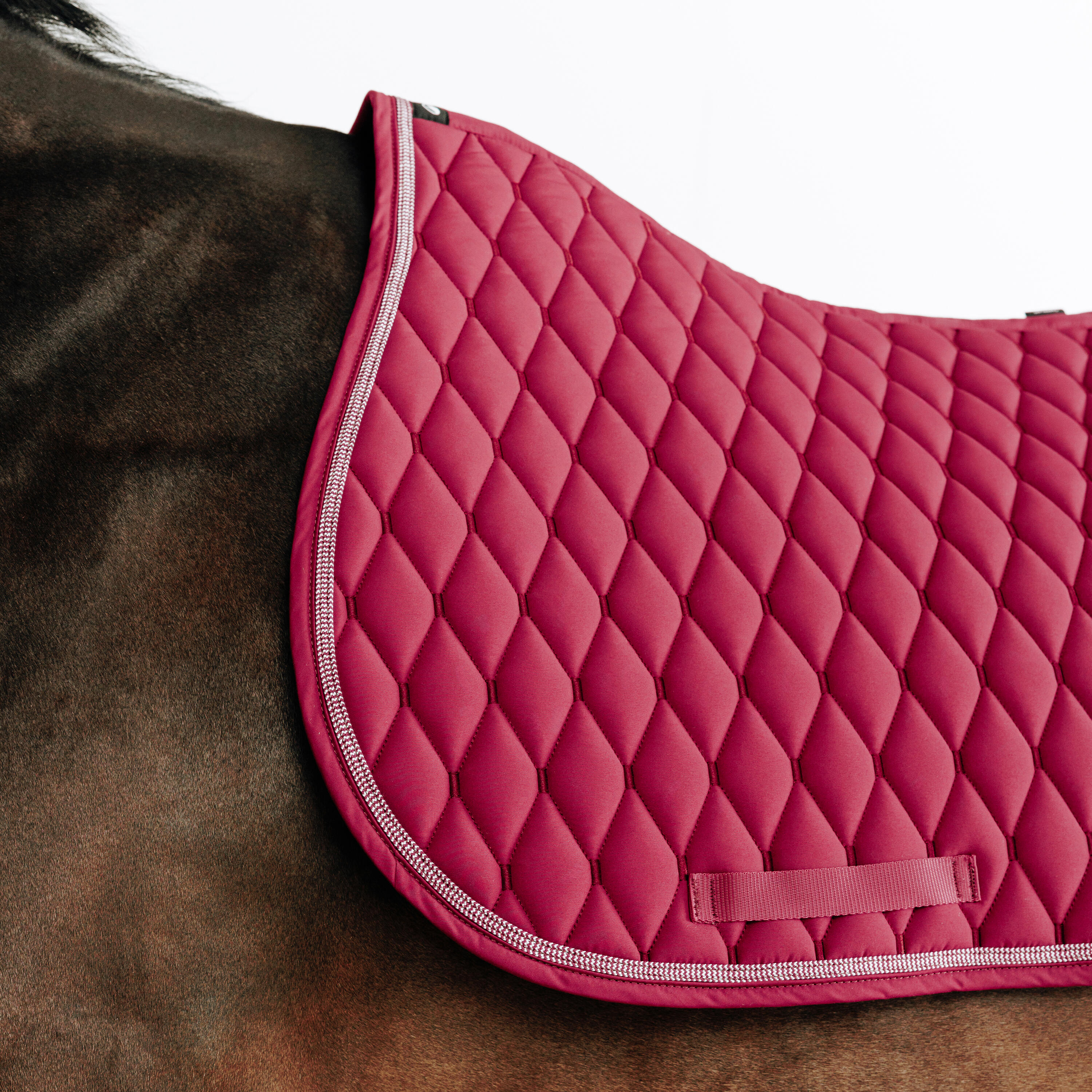 Horse and Pony Riding Rhinestone Saddle Cloth 500 - Pink 3/4