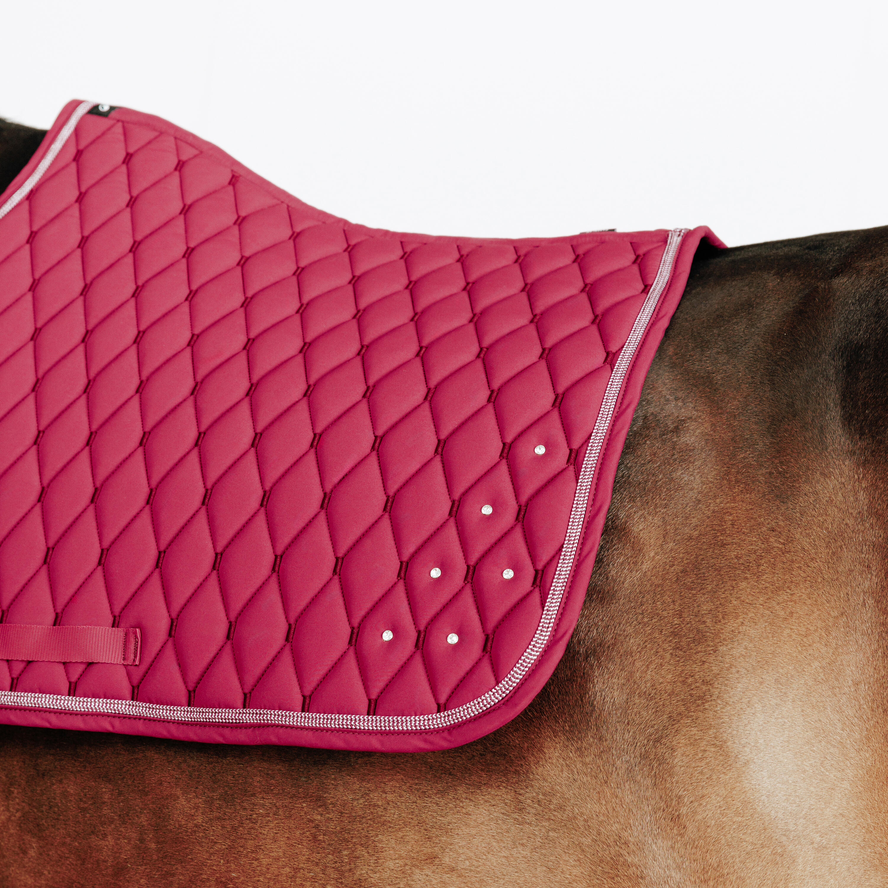 Horse and Pony Riding Rhinestone Saddle Cloth 500 - Pink 2/4