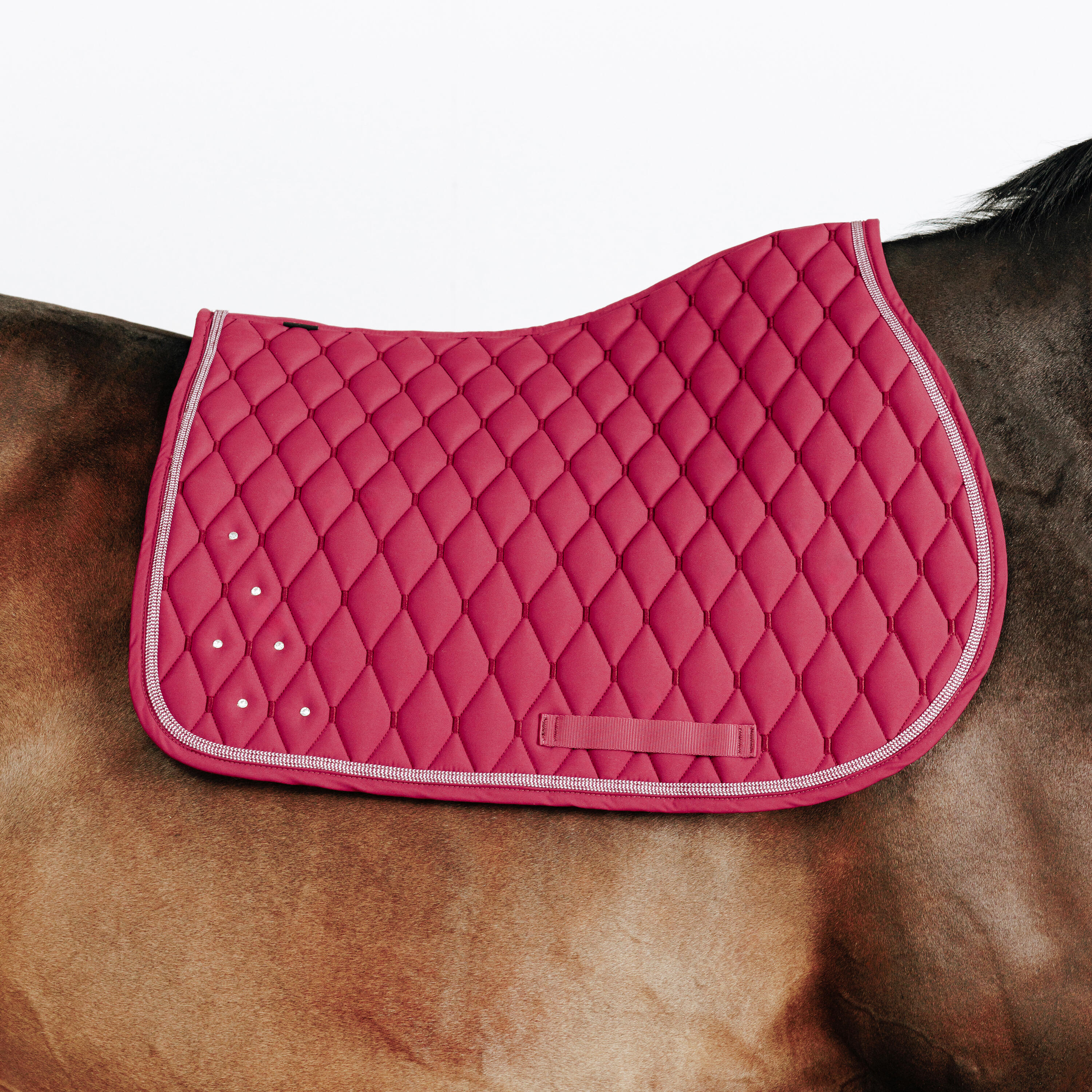 Horse and Pony Riding Rhinestone Saddle Cloth 500 - Pink 4/4