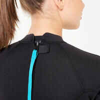 Women’s Surfing Shorty Wetsuit 100 Neoprene 1,5 mm Black