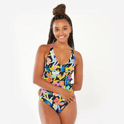 Maillot de bain 1 pièce fleuri de surf Femme - Agatha azalea multicolore