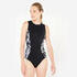 Women’s surfing 1-piece swimsuit - Carla black and white