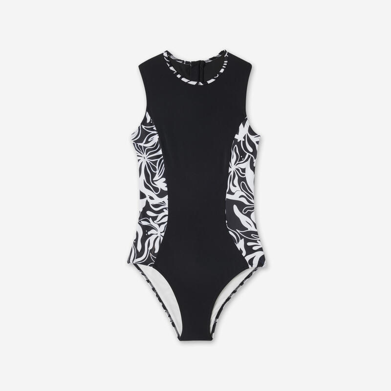 Costum de baie întreg surf Carla Negru și alb Damă