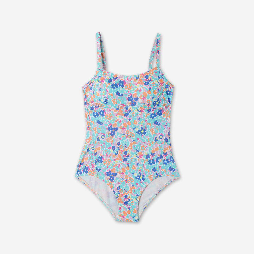 Women’s surfing floral 1-piece swimsuit - Cloe multicoloured