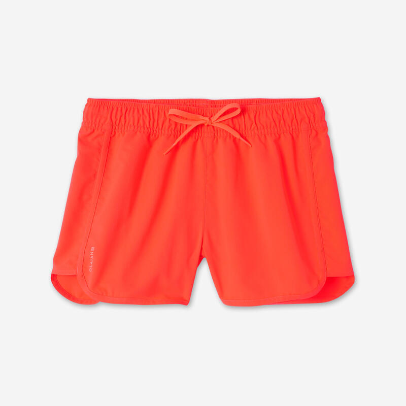 Kadın Kısa Deniz Şortu/Boardshort - Neon Turuncu - TINI
