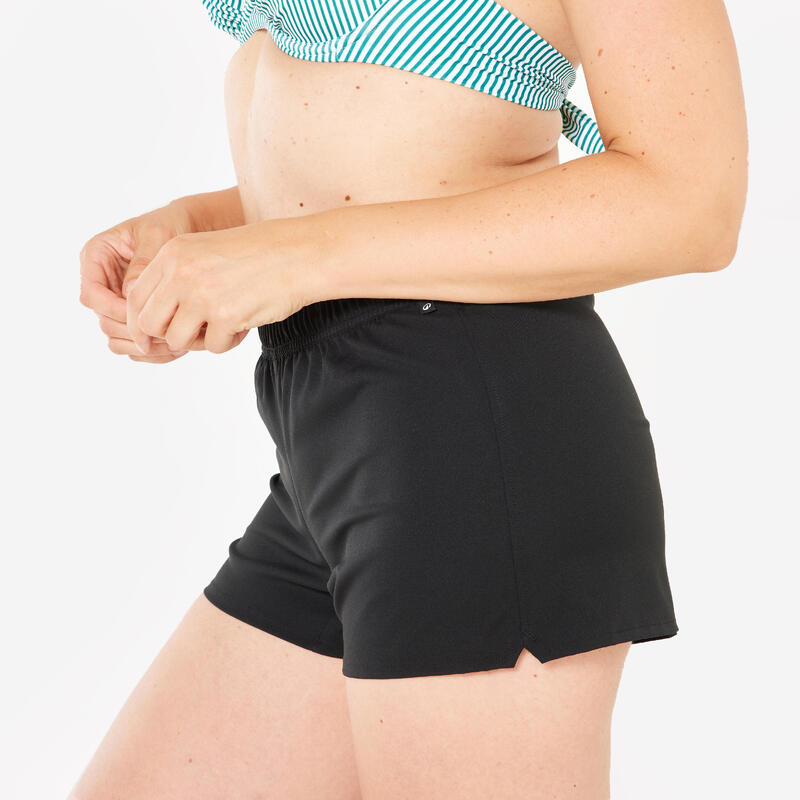 Kadın Kısa Deniz Şortu/Boardshort - Siyah - TANA