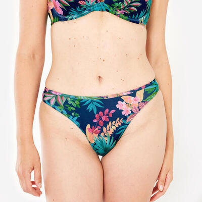 Costume slip sgambato surf donna FIORELLINI multicolore