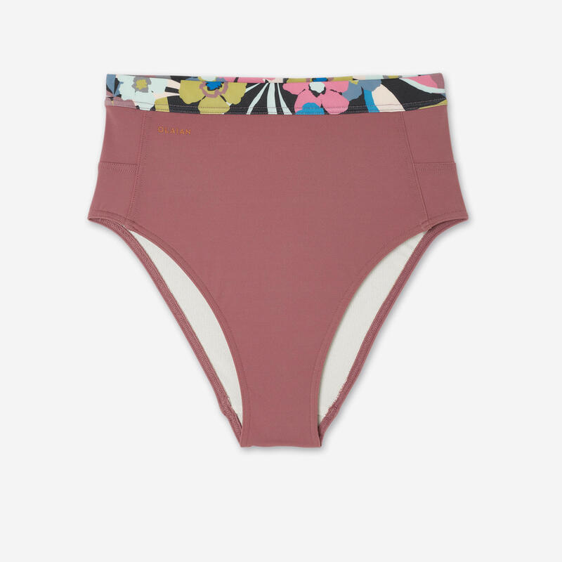 Slip de baie talie înaltă Roza mov Damă