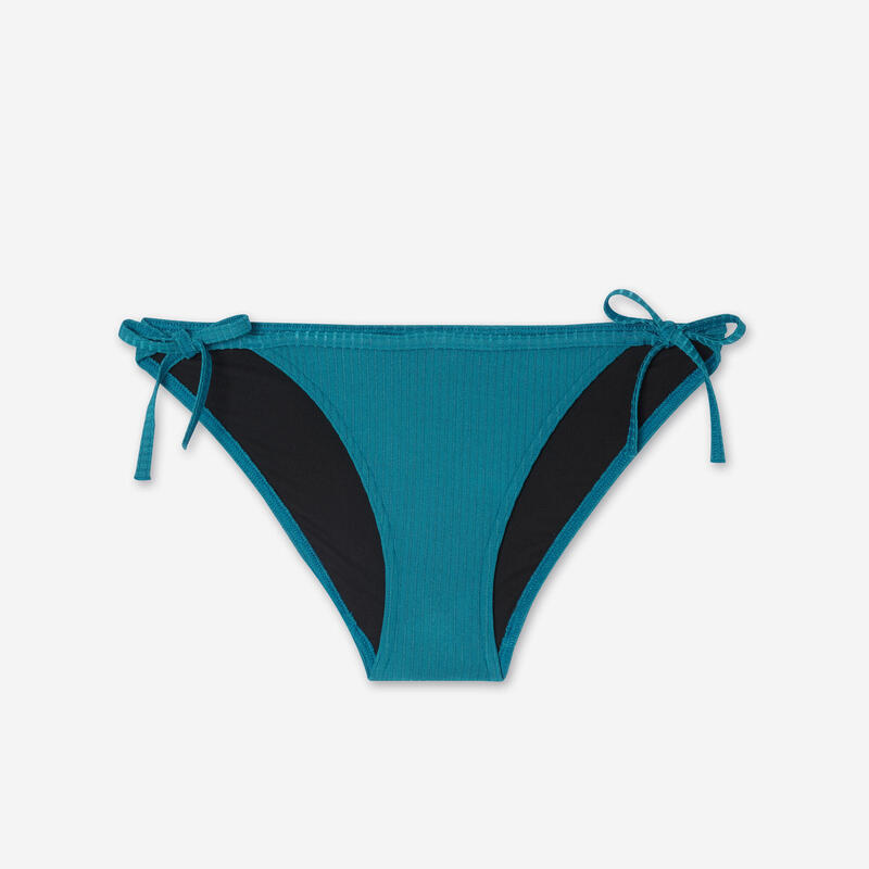 Slip de baie înnodat surf texturat Sofy folk petrol Albastru Damă