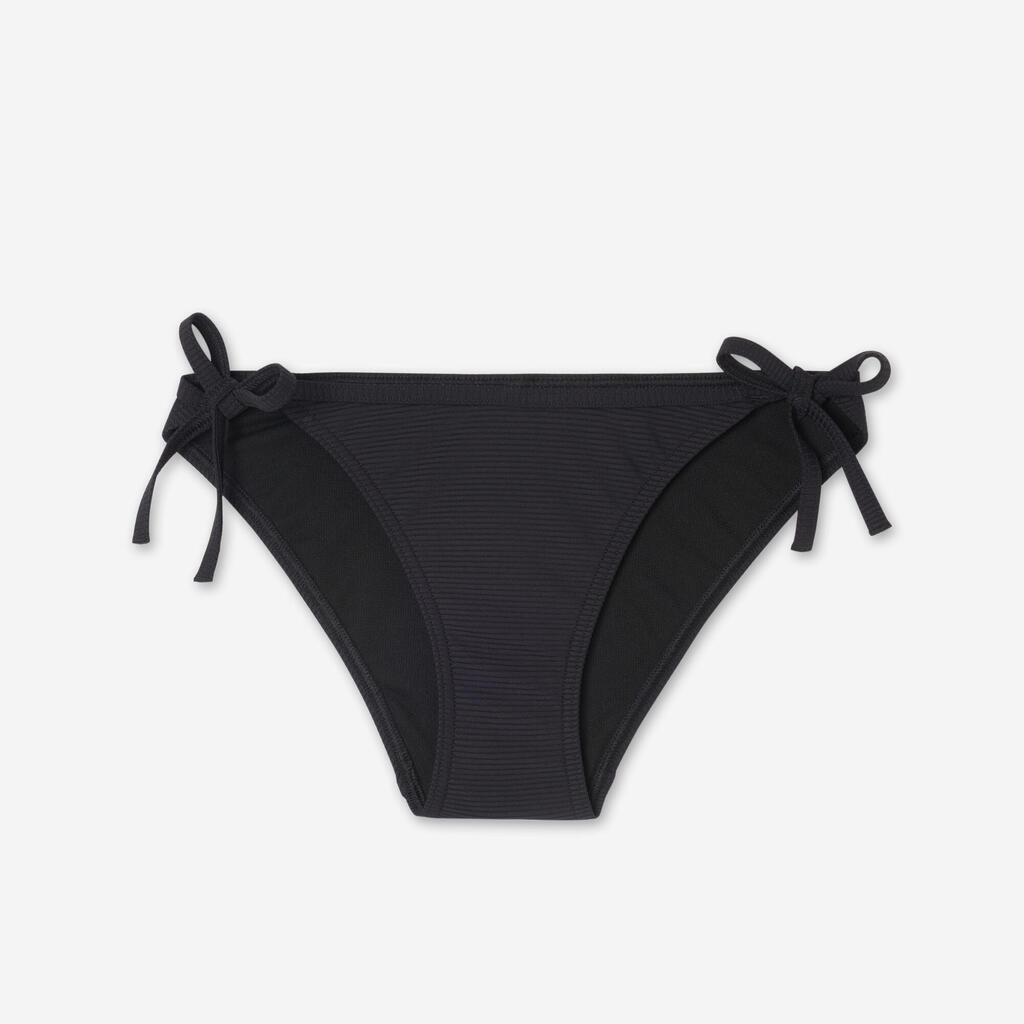 Women’s swimsuit bottoms textured tie-side briefs - SOFY black