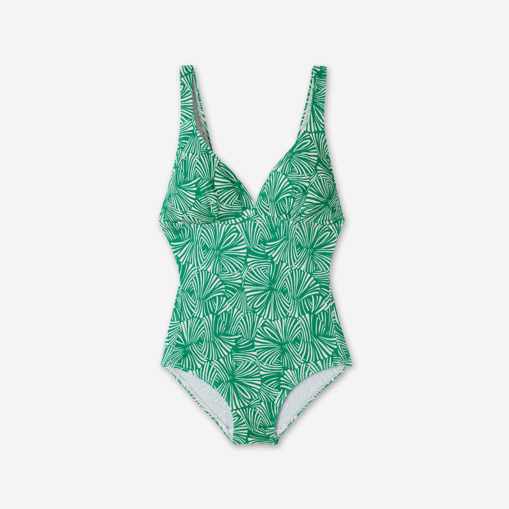 Women's 1-piece surf swimsuit - Daria tribu green