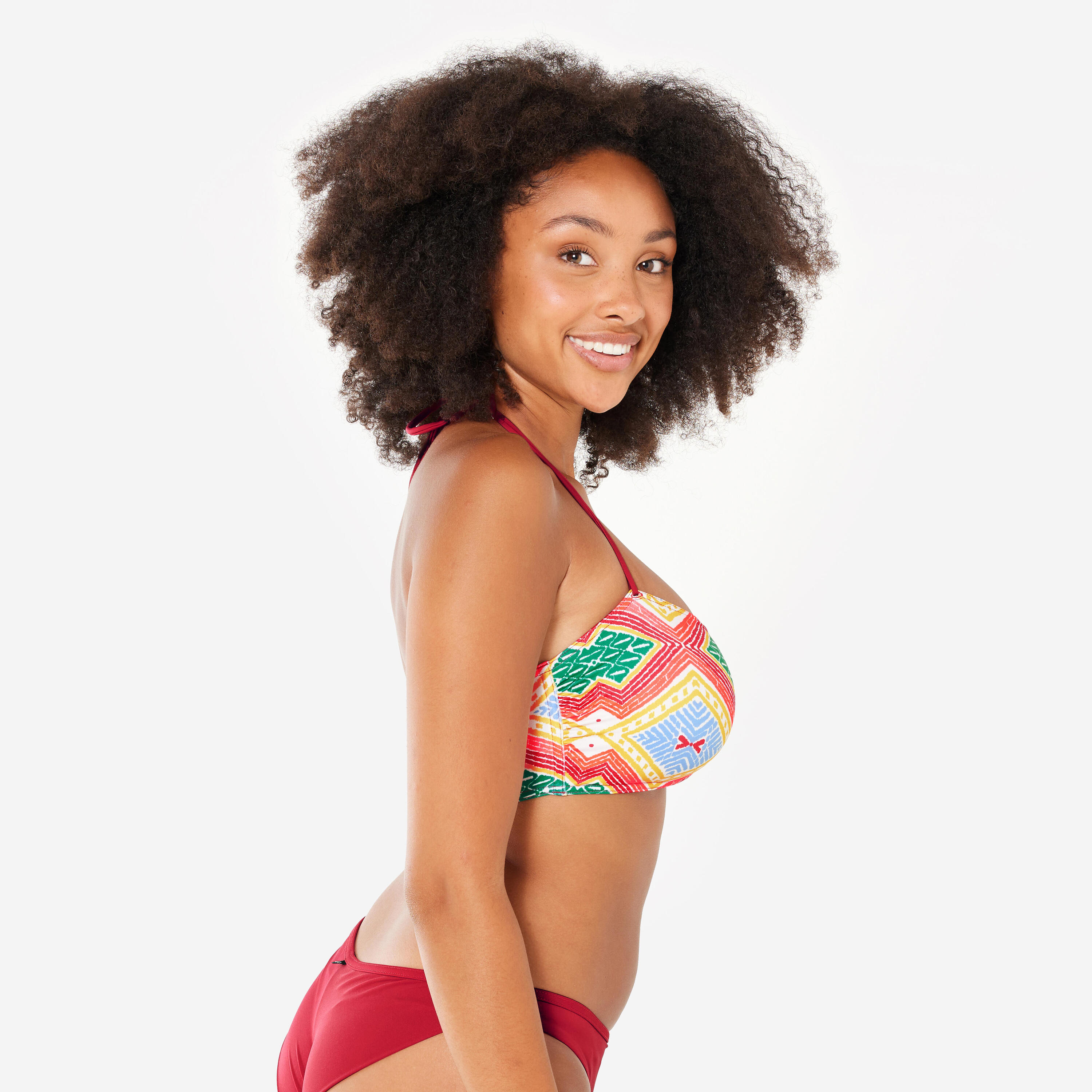 Costume fascia surf donna PAD rosso 3/7