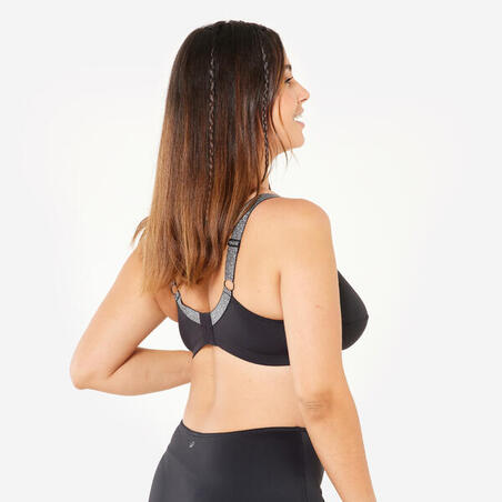 ВЕРХ КУПАЛЬНИКА  ТЕКСТИЛЬНЫМИ КОСТОЧКАМИ ЧЕРНЫЙ ASTRID