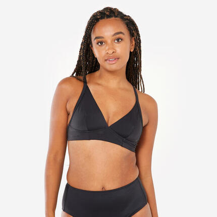 Bikini-Oberteil Damen Bustier Rücken doppelt verstellbar Bea schwarz