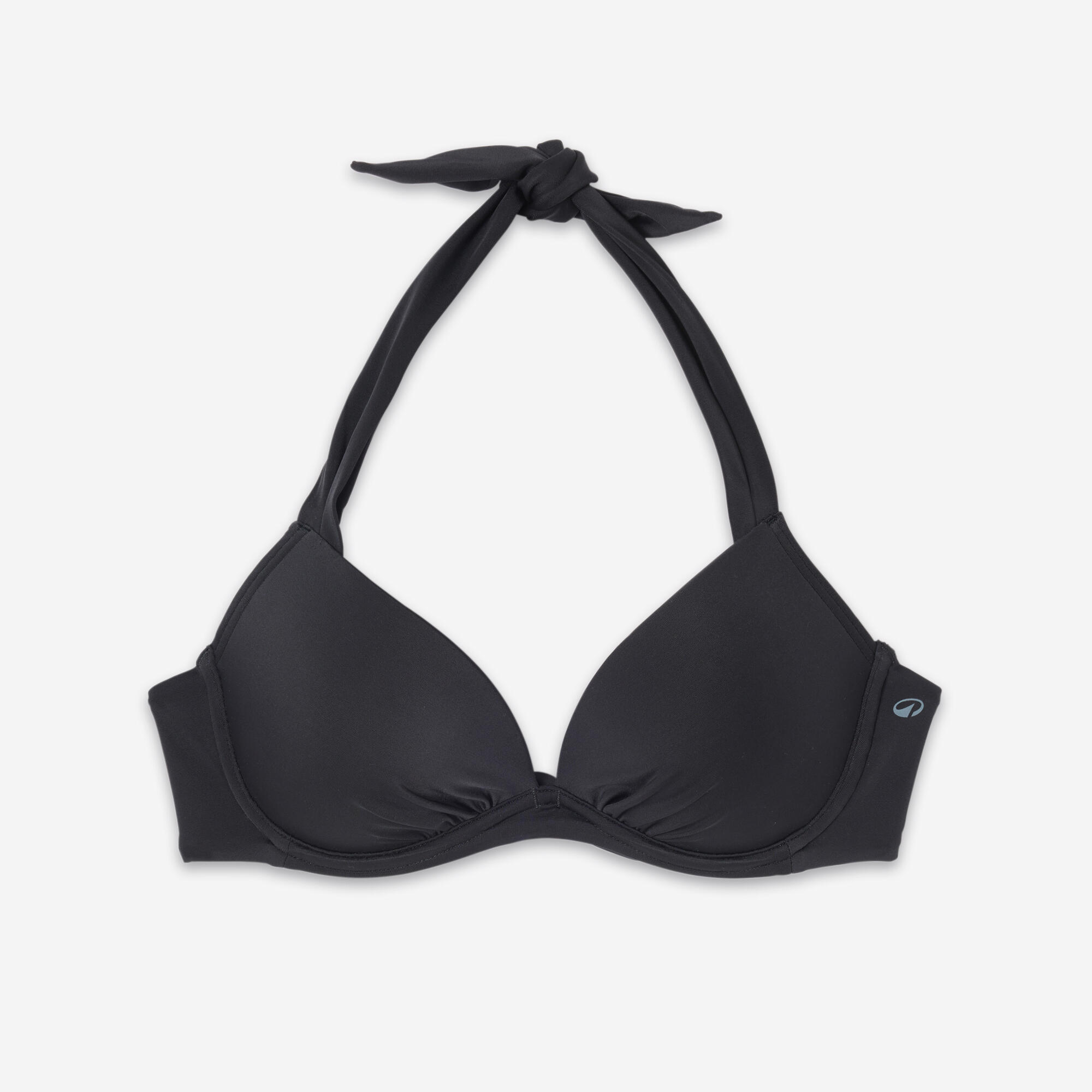 Haut de maillot de bain avec coques fixes femme - Elena noir - OLAIAN
