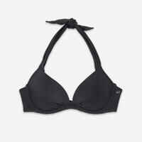 Elena Women's Push-Up Swimsuit Top with Fixed Padded Cups - Black