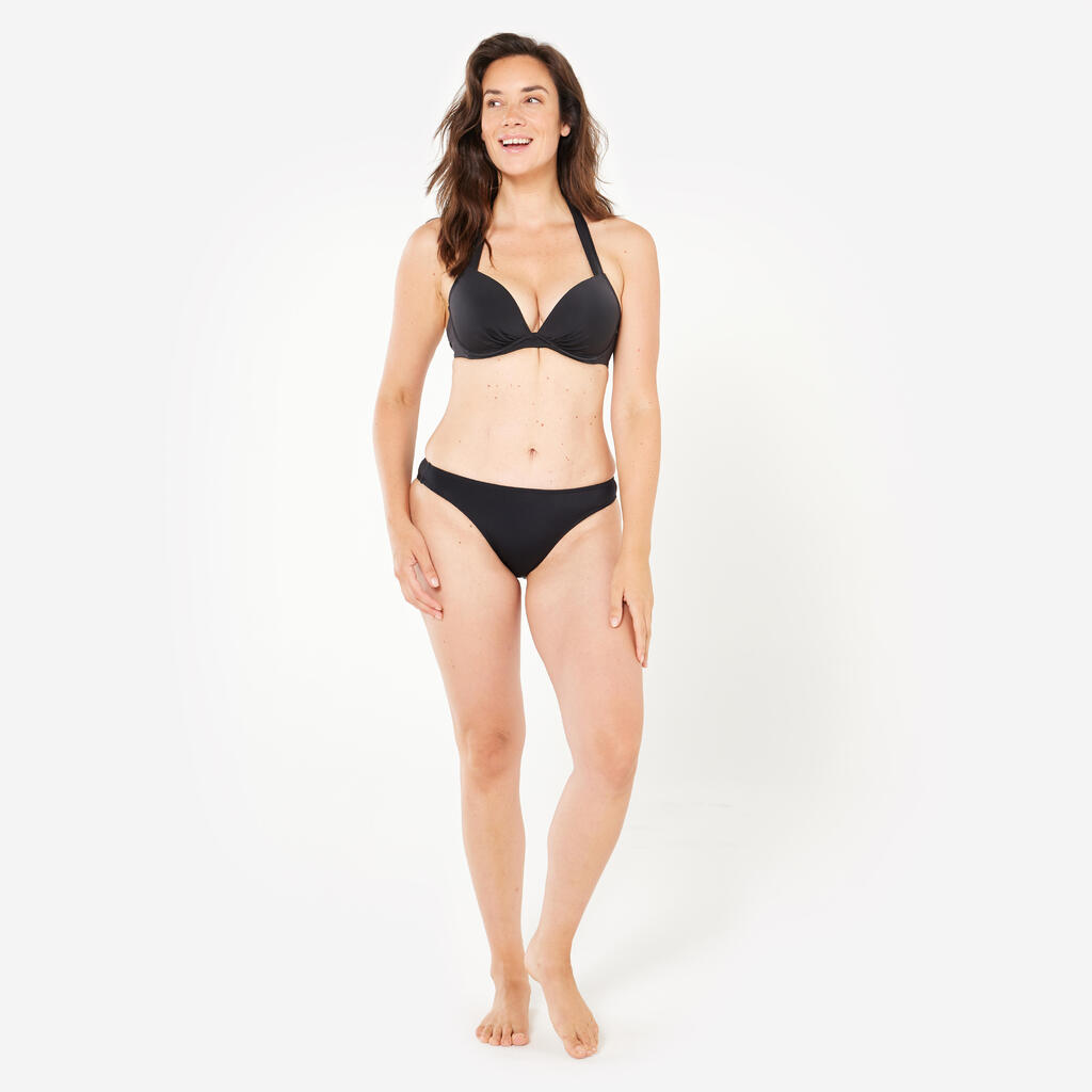 Bikini-Oberteil Damen Push-Up Elena angenähte Formschalen schwarz