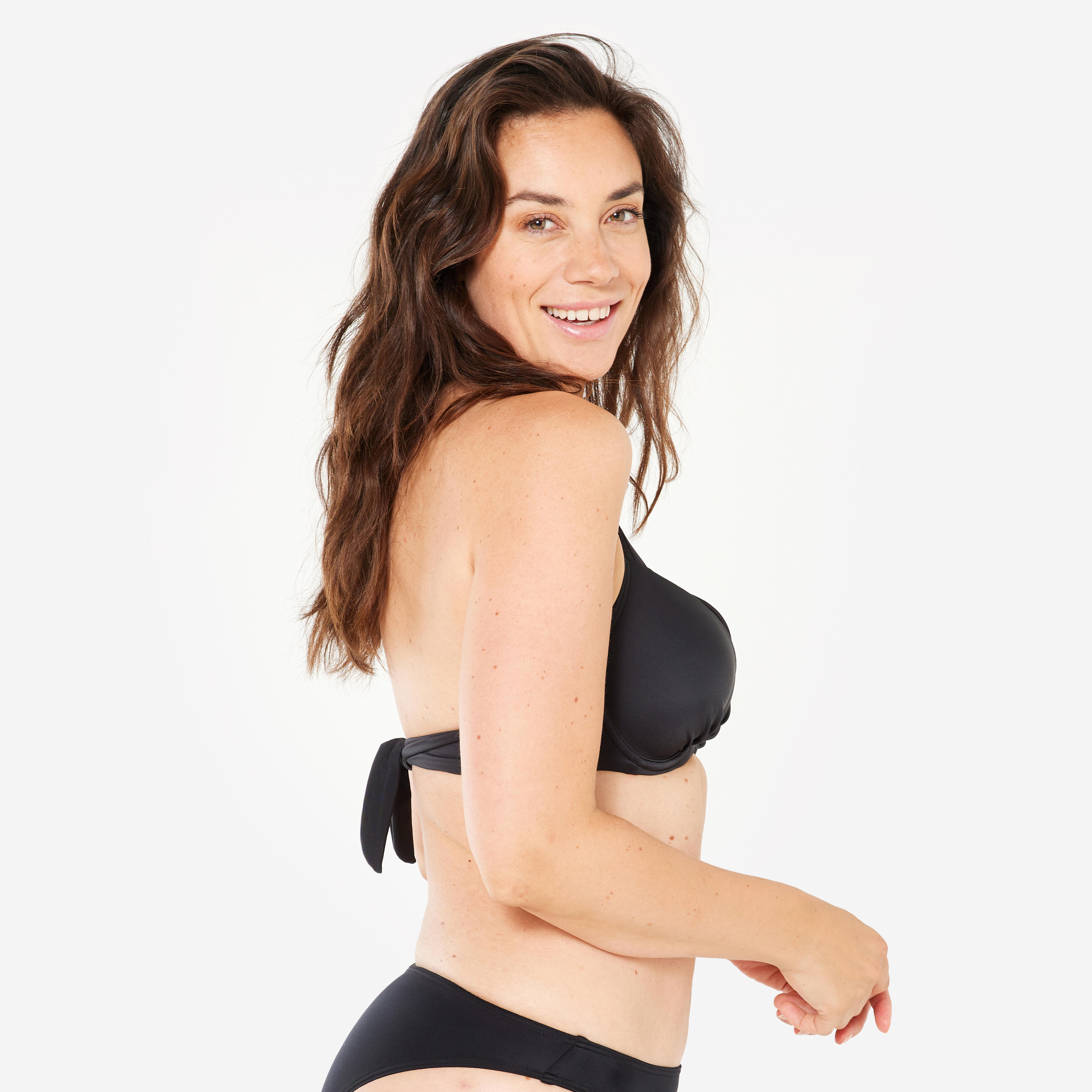 Women Swimming Push Up Suit Top Elena Black