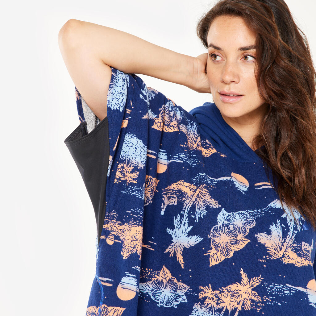 Adult Surf Poncho from 150 cm - 500 Stories blue