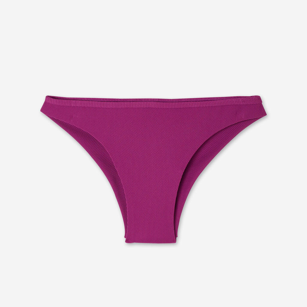 Women’s surfing textured tanga bikini bottoms - Lulu purple