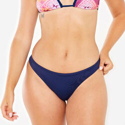 Bas de maillot de bain tanga texturé surf Femme - Lulu bleu marine