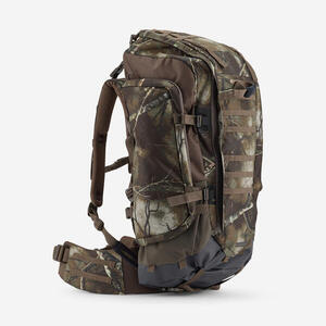 Mochila Caza 70+10L Ampliable Solognac Perlante Camuflaje Treemetic