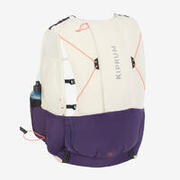 Mochila Trail Running Mulher KIPRUN 8 l Bege/Roxo