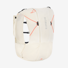 Sac trail running mixte + poche à eau 1L incluse - KIPRUN 900 10L BEIGE
