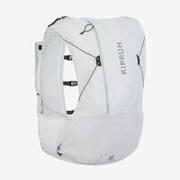 Rucsac trail alergare 10l mixt gri cu rezervor de apă 1L - KIPRUN BAG 900