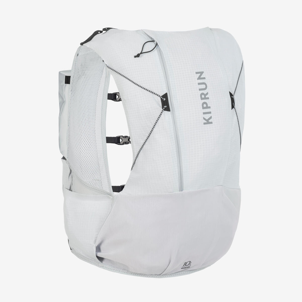 Sac trail running 10l mixte gris vendu avec poche à eau 1L - KIPRUN BAG 900